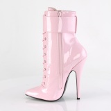 Růžový 15 cm DOMINA-1023 stiletto boty na vysoké podpatky