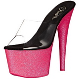 Růžový 18 cm ADORE-701UVG neon platformy pantoflicky dámské