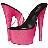 Růžový 18 cm ADORE-701UVG neon platformy pantoflicky dámské