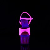 Růžový 18 cm ADORE-709UVT Neon Platformě Sandály Podpatky