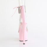 Růžový 18 cm ADORE-727RS vysoké podpatky s kotníková manžeta strass