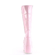 Růžový 18 cm STACK-301 demonia kozačky - unisex cyberpunk boty