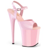 Růžový 20 cm FLAMINGO-809 pleaser vysoké podpatky