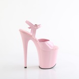 Růžový 20 cm FLAMINGO-809 pleaser vysoké podpatky