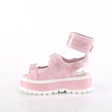 Růžový 5 cm Demonia SLACKER-15B Platformě Sandály