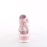 Růžový 5 cm Demonia SLACKER-15B Platformě Sandály