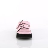 Růžový 6,5 cm DemoniaCult FLIP-12 pantofle na platformy emo gothic