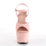 Růžový Koženka 18 cm ADORE-709FS dámské sandály na podpatku