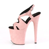 Růžový Koženka 20 cm FLAMINGO-831FS dámské sandály na podpatku