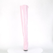 Růžový Lak 13 cm SEDUCE-3010 Kozačky Nad Kolena