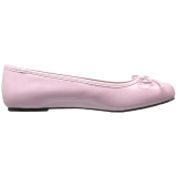 Růžový Lakovaná ANNA-01 velké velikosti baleríny boty