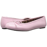 Růžový Lakovaná ANNA-01 velké velikosti baleríny boty