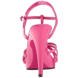 Růžový Lakované 12 cm FLAIR-420 sandály vysoký podpatek