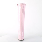Růžový Lakované 13 cm SEDUCE-2000 Dámské Kozačky pro Muže