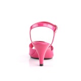 Růžový Lakované 8 cm BELLE-309 sandály vysoký podpatek
