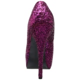 Růžový Třpyt 14,5 cm Burlesque TEEZE-06GW lodičky širokou nohu pro muže