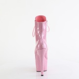 Růžový glitter 18 cm pleaser kozačky na podpatku