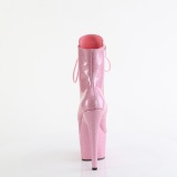 Růžový glitter 18 cm pleaser kozačky na podpatku