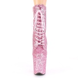 Růžový glitter 20 cm FLAMINGO-1020GWR kotnikové kozačky pro tanec na tyči