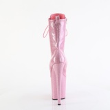 Růžový glitter 20 cm pleaser kozačky na podpatku