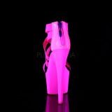 Růžový neon 18 cm Pleaser ADORE-769UV Boty na podpatku pro tanec na tyči