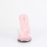 Růžový pantofle 11,5 cm GALA-01DMM strass pantofle na podpatku