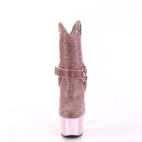 Růžový strass kamen 18 cm ADORE-1029CHRS pleaser kozačky western cowboy