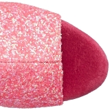 Růžový třpyt 18 cm ADORE-1018G kotníkové kozačky s platformě