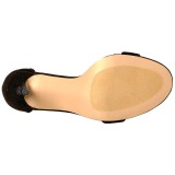 Samet 13 cm Pleaser AMUSE-10 sandály na vysokém podpatku