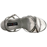 Stříbro 15 cm DOMINA-108 fetiš boty na podpatku