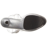 Stříbro 18 cm Pleaser SKY-308MG třpyt boty na vysokém podpatku