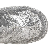 Stříbro Glitter 18 cm STACK-301G demoniacult kozačky - unisex cyberpunk boty