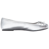 Stříbro Koženka ANNA-01 velké velikosti baleríny boty