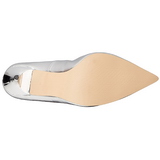 Stříbro Matná 10 cm CLASSIQUE-20 Lodičky Dámské Stiletto Podpatků