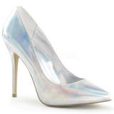 Stříbro Matná 13 cm AMUSE-20 Lodičky Dámské Stiletto Podpatků