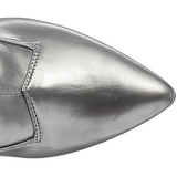 Stříbro Matná 13 cm SEDUCE-3000 Kozačky Nad Kolena