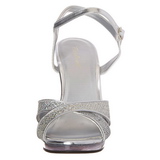 Stříbro Třpyt 12 cm FLAIR-419G Dámské Sandály Podpatky