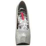 Stříbro Třpyt 14,5 cm Burlesque TEEZE-31G Platform Lodičky Dámské