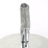 Stříbro strass kamen 18 cm ADORE-1020CHRS pleaser kozačky na podpatku