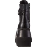 Vegan 11,5 cm SHAKER-52 klinove kozačky platformě cerny