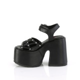 Vegan 13 cm Demonia CAMEL-17 Platformě sandály na tlustém podpatku