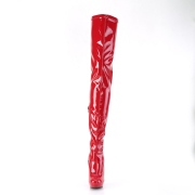 Vegan 15 cm SULTRY-4000 Červené vysoké kozačky nad kolena