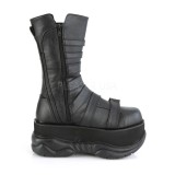 Vegan 7,5 cm NEPTUNE-210 demoniacult kozačky - unisex kozačky na platformě