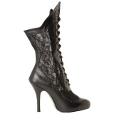 Vegan 7,5 cm VICTORIAN-116X Viktoriánské kotníkové boty na široká lýtka