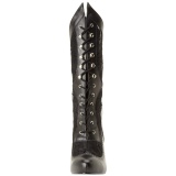 Vegan 7,5 cm VICTORIAN-116X Viktoriánské kotníkové boty na široká lýtka