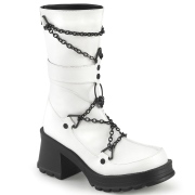 Vegan 7 cm Demonia BRATTY-120-2 Platformě kozačky na tlustém podpatku