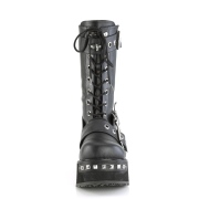 Vegan 8,5 cm TRASHVILLE-250 demonia kozačky - unisex kozačky na platformě