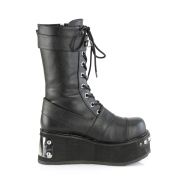 Vegan 8,5 cm TRASHVILLE-250 demonia kozačky - unisex kozačky na platformě