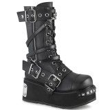 Vegan 8,5 cm TRASHVILLE-250 demoniacult kozačky - unisex kozačky na platformě