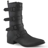 Vegan WARLOCK-110-C demonia kozačky - pánské winklepicker kozačky 4 spony